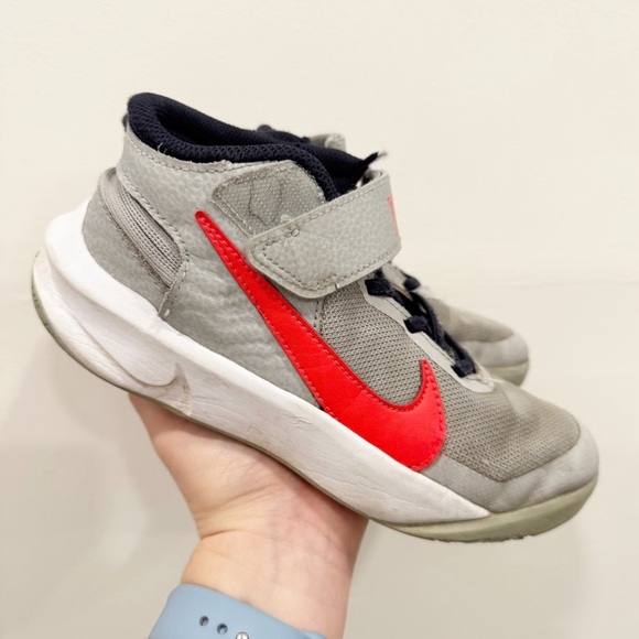 Nike Other - Nike Team Hustle D10 FlyEase Sneakers Basketball Shoes Grey Size 2.5y